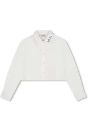 Sonia Rykiel Enfant Chemise crop à logo brodé