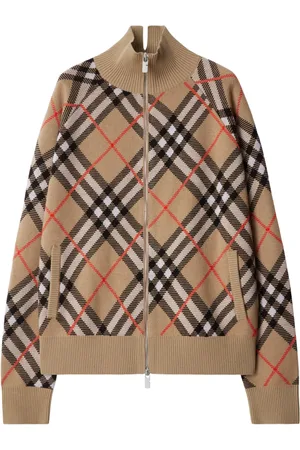 Burberry Cardigan zippé à motif Vintage Check