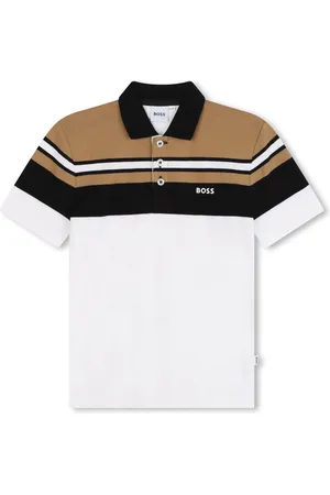 HUGO BOSS Polo rayé à logo imprimé