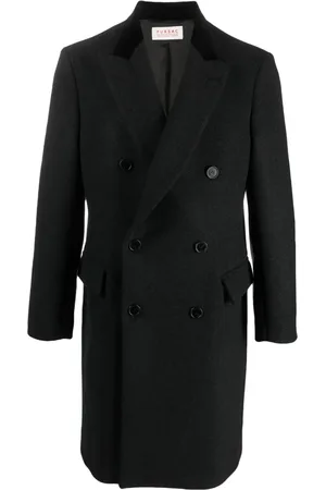 Fursac Manteau en laine à boutonnière croisée