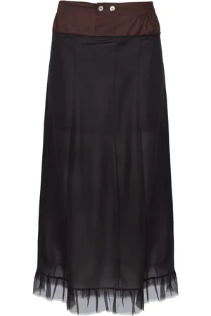 Maison Margiela Jupe en tulle à coupe mi-longue
