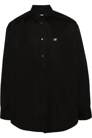 OFF-WHITE Chemise en coton à logo brodé
