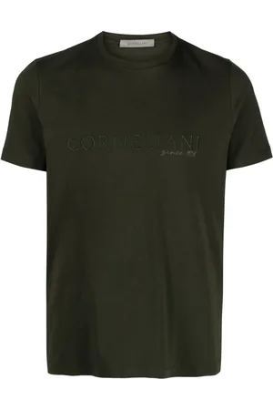 corneliani T-shirt en coton à logo brodé