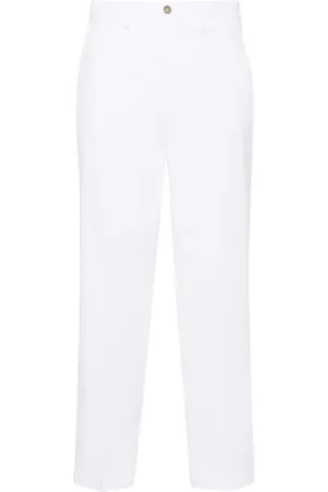 BRIGLIA Pantalon en coton à coupe fuselée