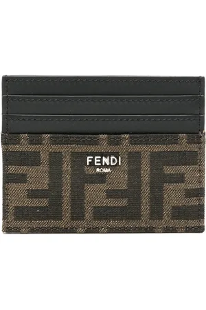 Fendi Porte-cartes à logo en jacquard