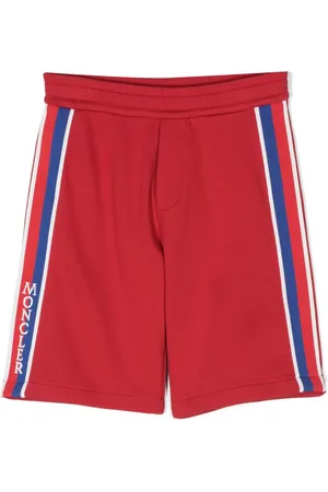 Moncler Short en coton à détails rayés