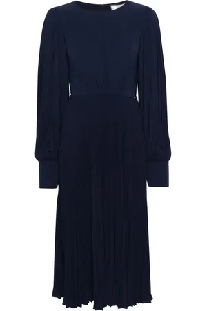 NISSA Robe mi-longue à design plissé