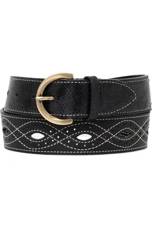 Pinko Ceinture en cuir à coutures contrastantes