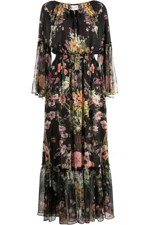 Camilla Robe longue Letters from a Vineyard en soie