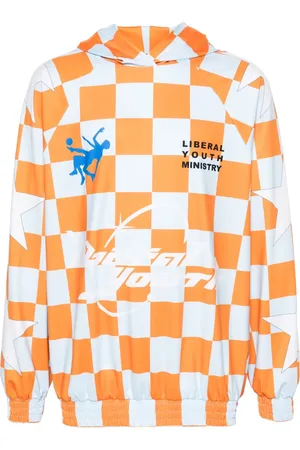 Liberal Youth Ministry Hoodie en coton à motif damier