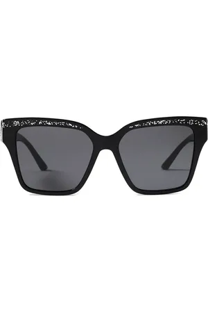 Jimmy Choo Lunettes de soleil carrées à paillettes