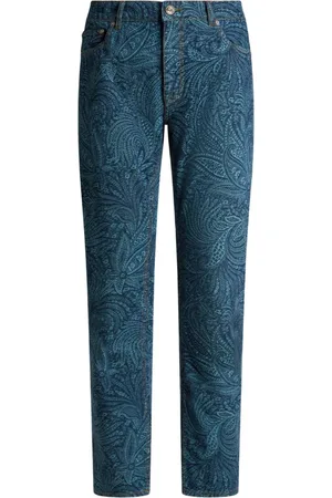 Etro Jean droit en jacquard