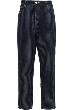 Kenzo Jean cigarette à fines rayures