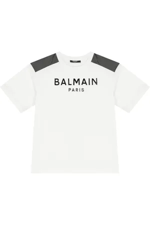 Balmain T-shirt en coton à logo imprimé