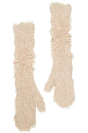 Acne Studios Gants en peau lainée