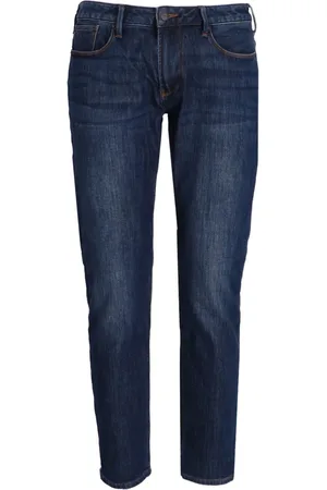 Emporio Armani Jean droit à effet délavé