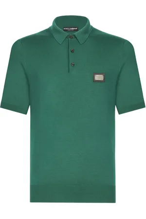 Dolce & Gabbana Polo en laine vierge à étiquette logo