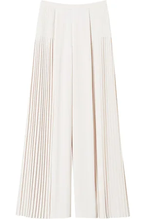Twin-Set Pantalon palazzo à design plissé