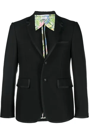 Thom Browne Blazer en laine à détails satinés