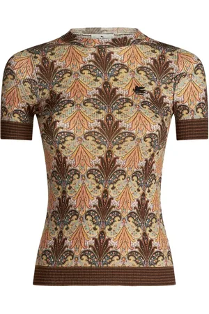 Etro Pull nervuré à motif cachemire