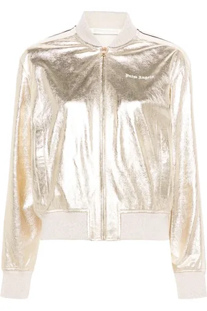 Palm Angels Veste bomber à design en cuir