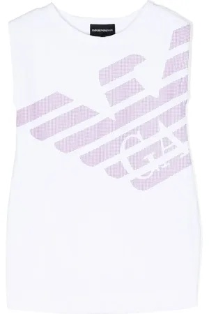 Emporio Armani Robe sans manches à imprimé graphique