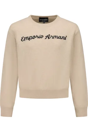 Emporio Armani Pull à logo en intarsia