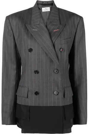 Maison Margiela Blazer rayé Spliced en laine