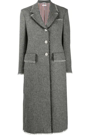 Thom Browne Manteau à bande tricolore