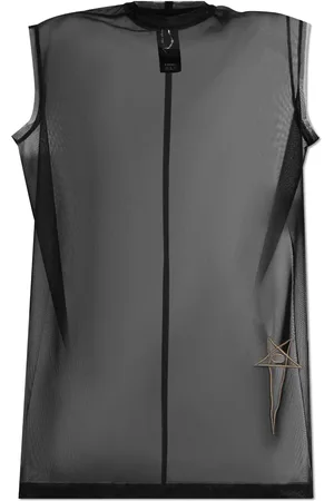 Rick Owens Haut en résille à logo brodé