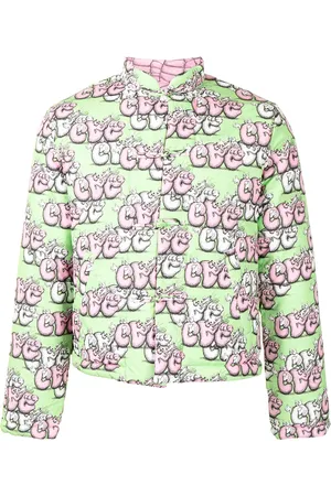 Comme des Garçons Veste matelassée à logo imprimé