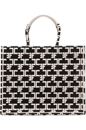 Elisabetta Franchi Grand sac cabas à motif monogrammé