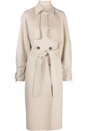 Max Mara Manteau en cachemire à taille ceinturée
