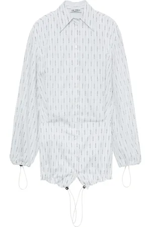 The Attico Robe-chemise en coton à fines rayures