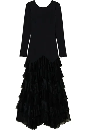 Twin-Set Robe longue en tulle à design plissé