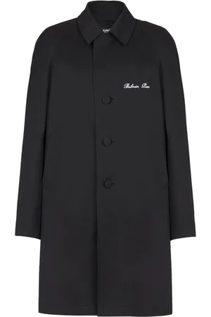 Balmain Manteau à logo brodé