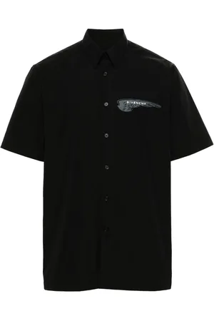 Givenchy Chemise en coton à logo brodé