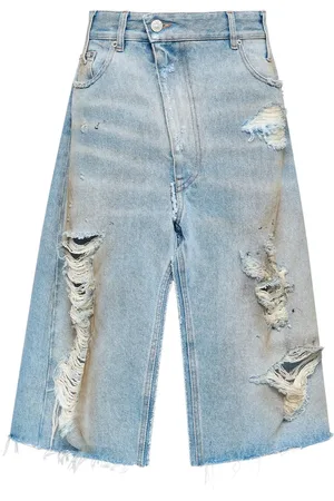 Maison Margiela Jupe en jean à effet usé