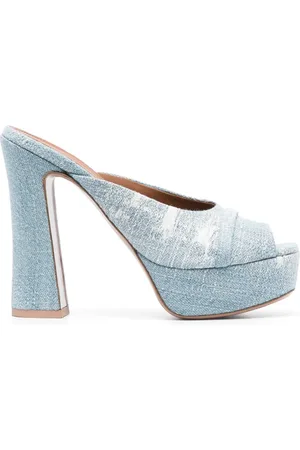 MALONE SOULIERS Mules en jean Yasmin à plateforme 125 mm