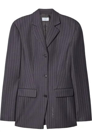 OFF-WHITE Blazer rayé à logo brodé