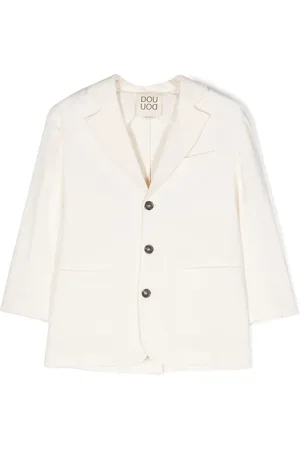 DOUUOD KIDS Blazer en coton à simple boutonnage
