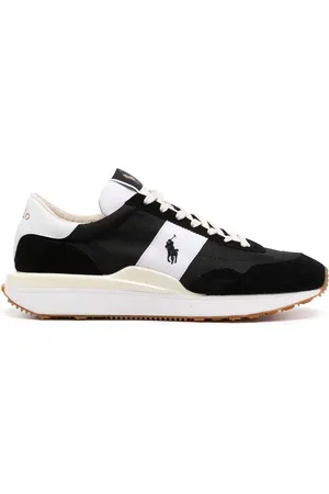 Ralph Lauren Baskets en cuir à logo brodé