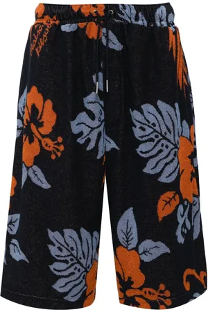 Maison Kitsuné Short en coton à fleurs