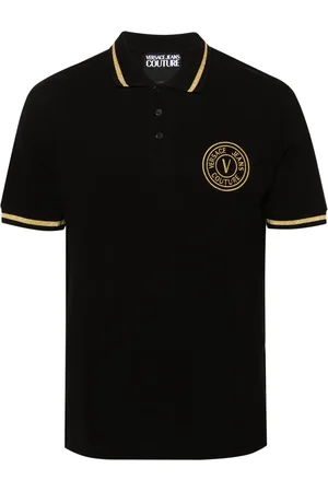 VERSACE Polo en coton à logo brodé