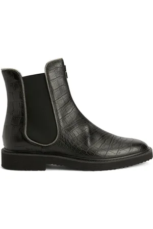 Giuseppe Zanotti Bottines en cuir à effet peau de crocodile
