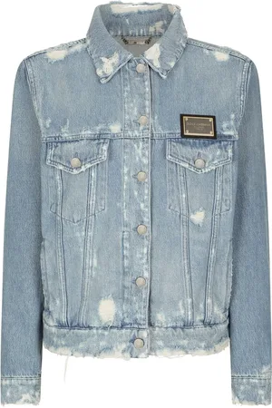 Dolce & Gabbana Veste en jean à étiquette logo