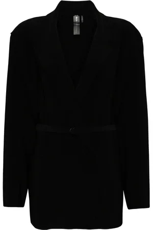 Norma Kamali Blazer ceinturé à boutonnière croisée