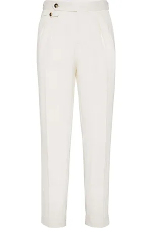 Brunello Cucinelli Pantalon en serge à coupe fuselée