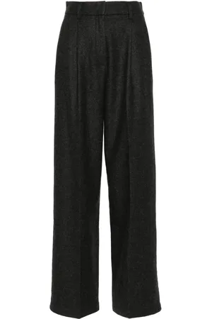 FORTE FORTE Pantalon droit à détail de plis