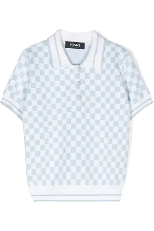 VERSACE Polo à motif damier